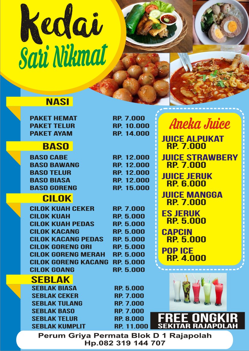 Detail Desain Menu Makanan Cdr Nomer 16