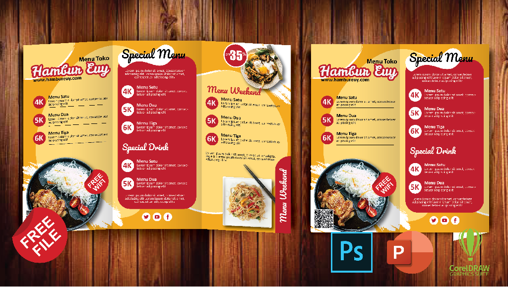 Detail Desain Menu Makanan Cdr Nomer 25