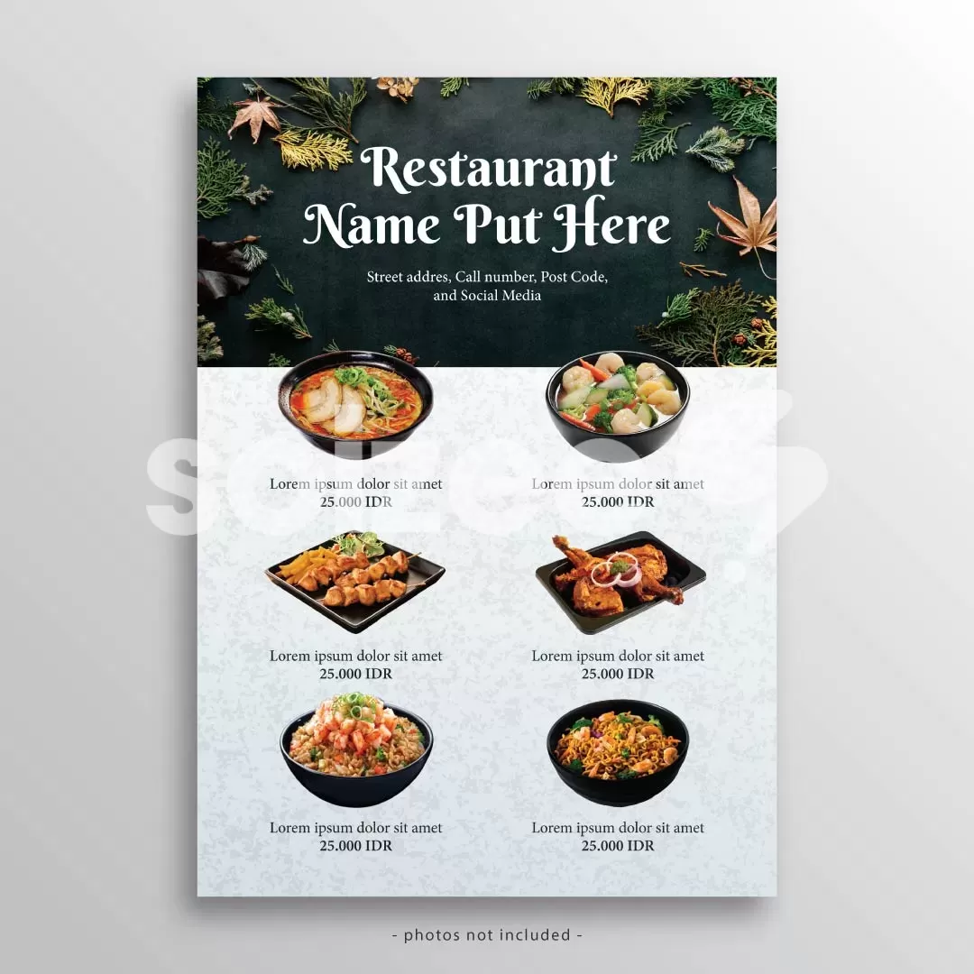 Detail Desain Menu Makanan Cdr Nomer 30