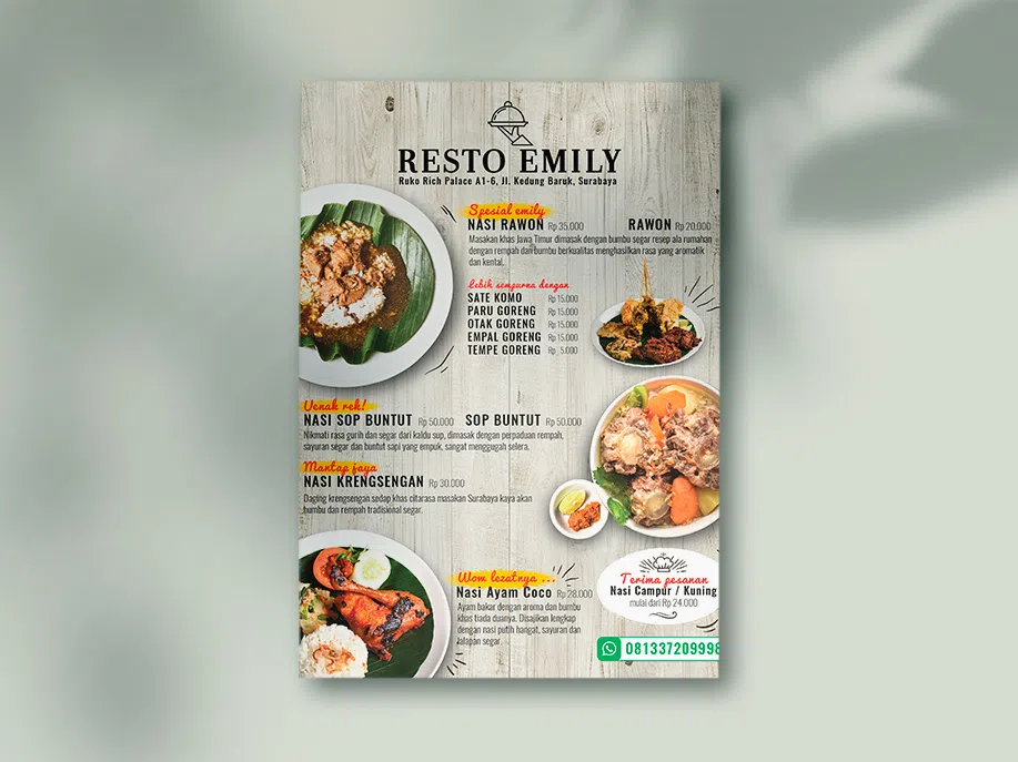Detail Desain Menu Restoran Nomer 13