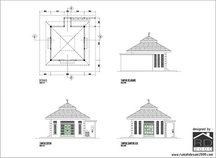 Detail Desain Mushola Modern Minimalis Nomer 15