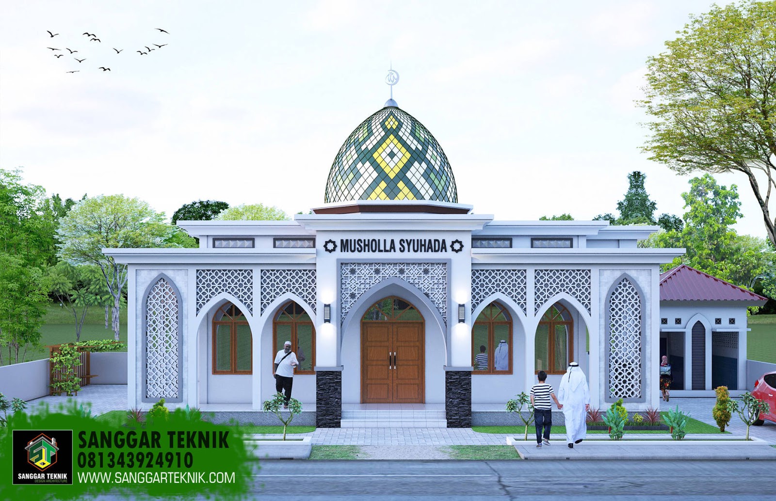 Detail Desain Mushola Modern Minimalis Nomer 37