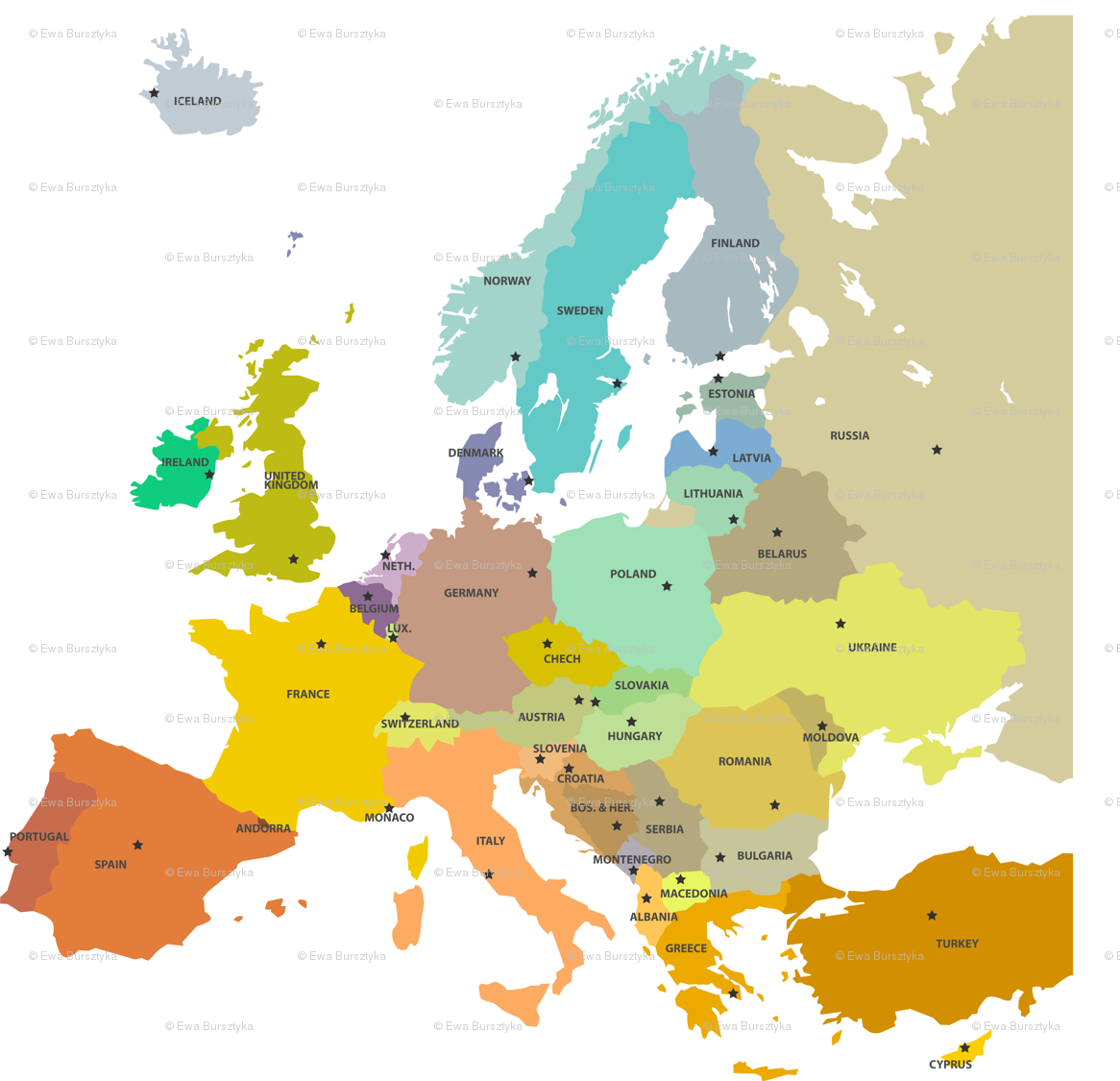 Detail Landkarte Europa Nomer 2