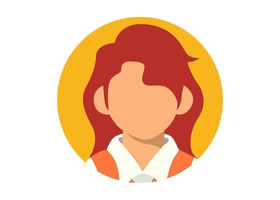 Detail Red Wavy Hair Logo Nomer 15