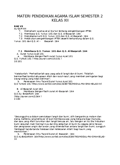 Detail Kandungan Quran Surat Yunus Ayat 101 Nomer 31