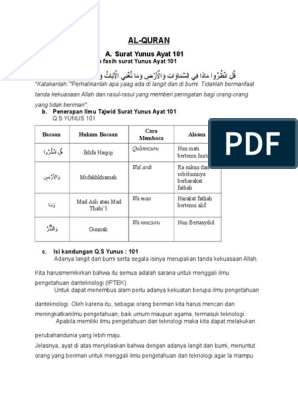 Detail Kandungan Quran Surat Yunus Ayat 101 Nomer 33