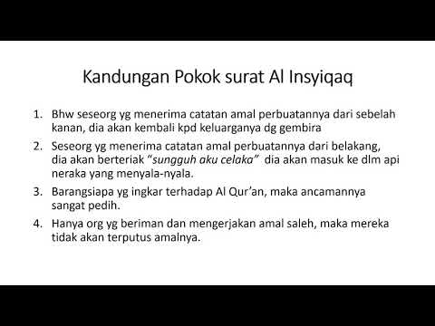 Detail Kandungan Surat Al Insyiqaq Nomer 4