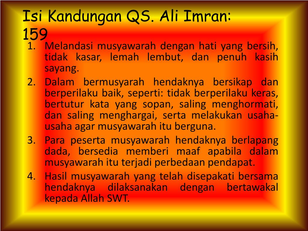 Detail Kandungan Surat Ali Imran 159 Nomer 51