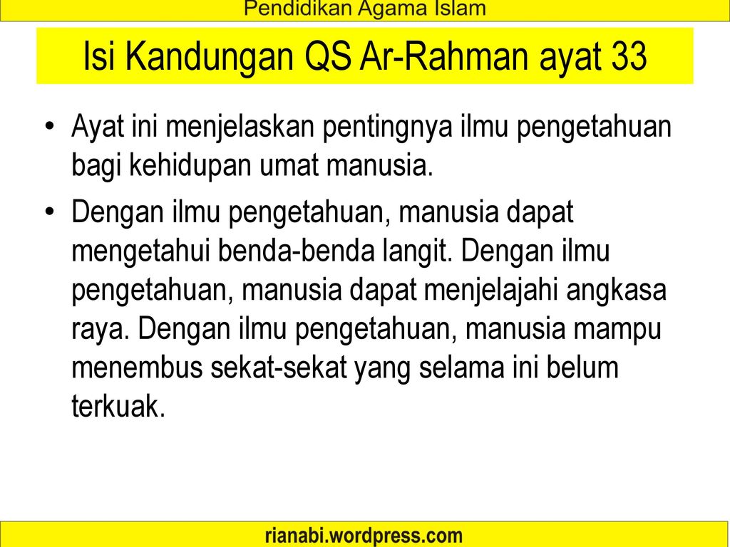 Detail Kandungan Surat Ar Rahman Nomer 20