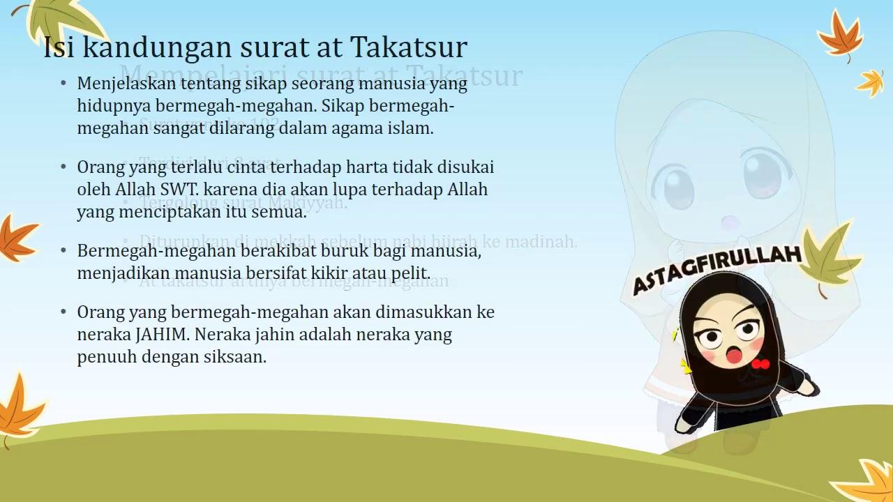 Detail Kandungan Surat At Takatsur Nomer 5