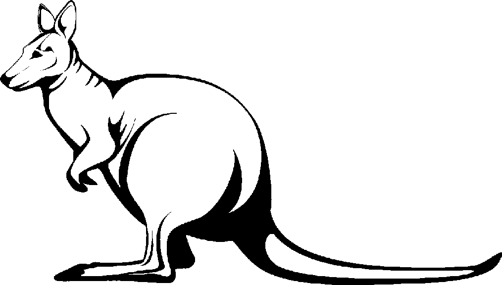 Detail Kangaroo Clipart Black And White Nomer 9