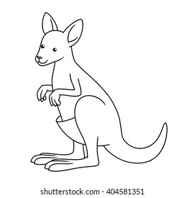 Detail Kangaroo Clipart Black And White Nomer 11