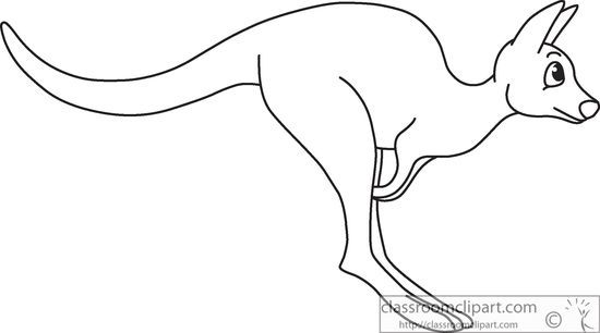 Detail Kangaroo Clipart Black And White Nomer 20