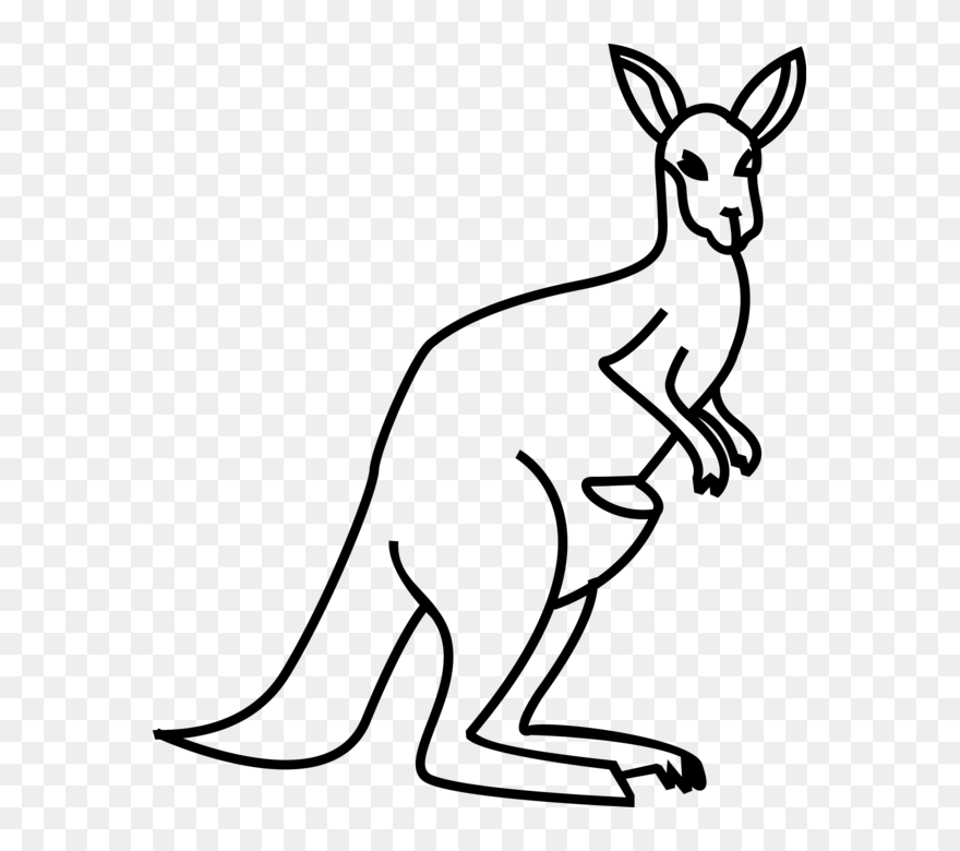 Detail Kangaroo Clipart Black And White Nomer 21