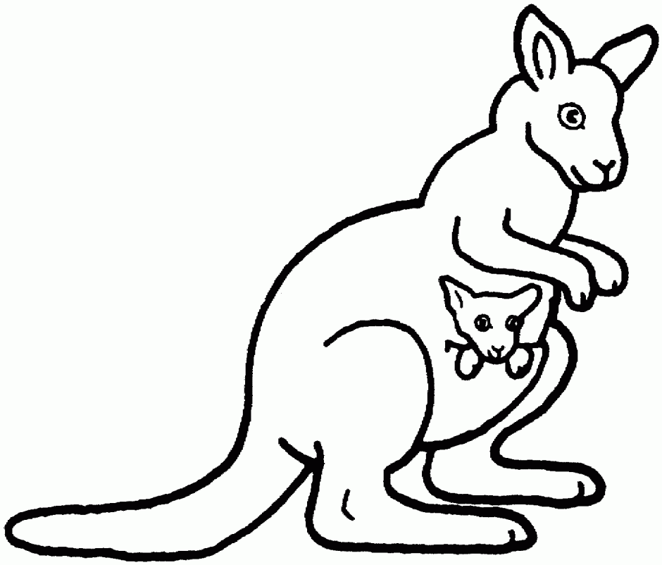 Detail Kangaroo Clipart Black And White Nomer 4