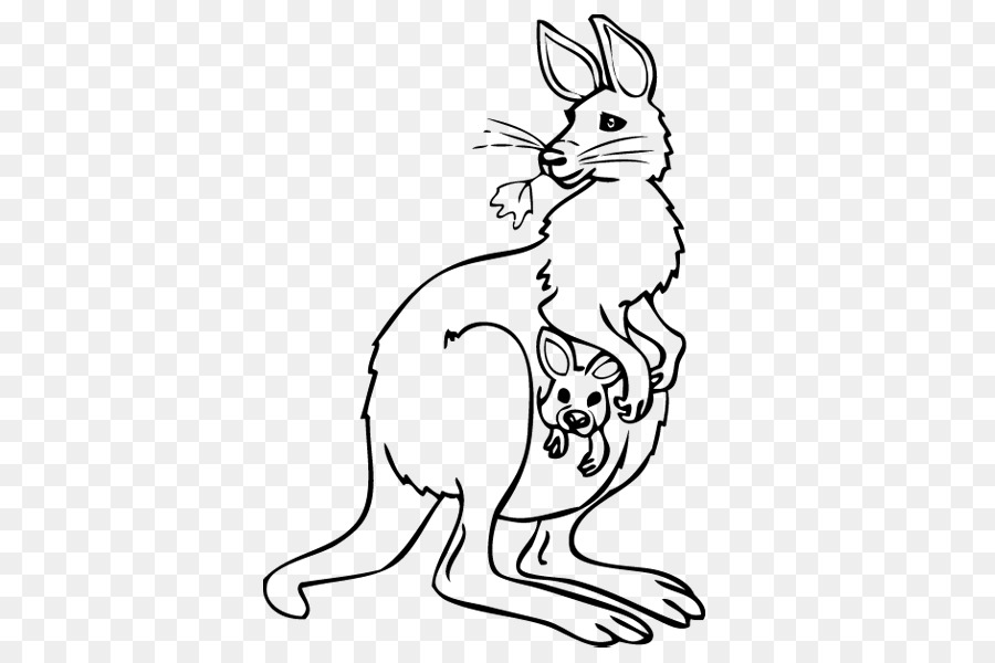 Detail Kangaroo Clipart Black And White Nomer 41