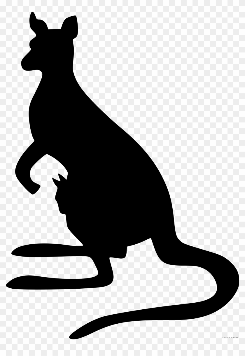 Detail Kangaroo Clipart Black And White Nomer 44
