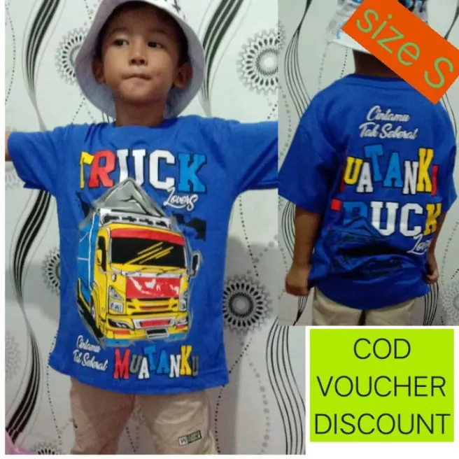 Detail Kaos Anak Gambar Truk Nomer 45