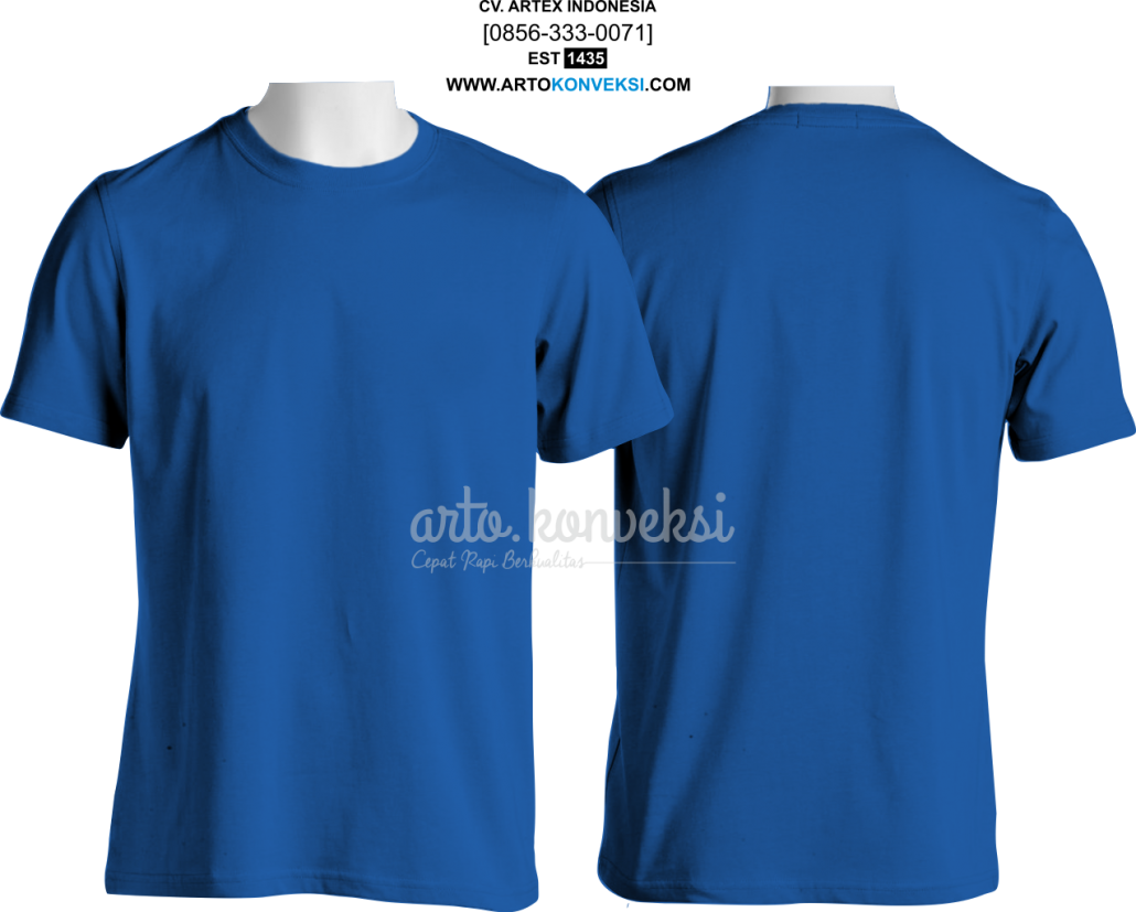 Detail Kaos Biru Muda Polos Depan Belakang Nomer 25