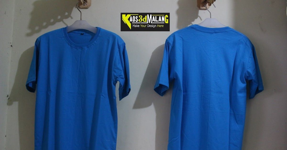 Detail Kaos Biru Muda Polos Depan Belakang Nomer 5