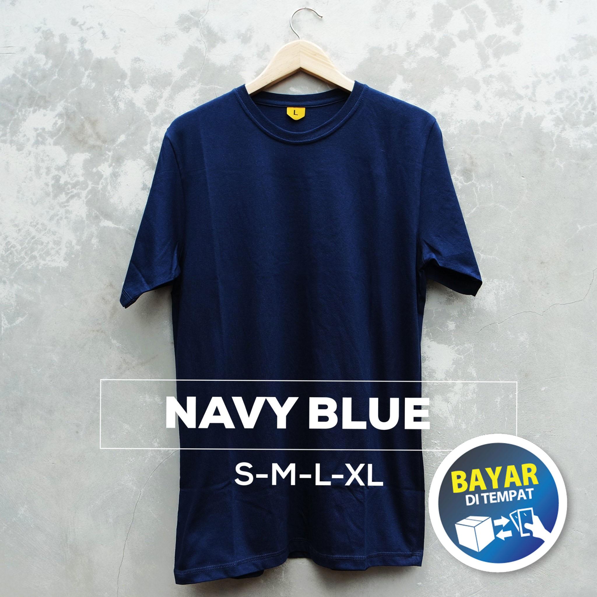 Detail Kaos Biru Navy Depan Belakang Nomer 49