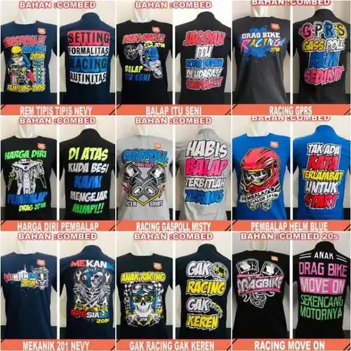 Detail Kaos Drag Racing 201m Nomer 29