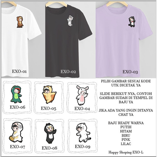 Detail Kaos Exo Lengan Panjang Nomer 59