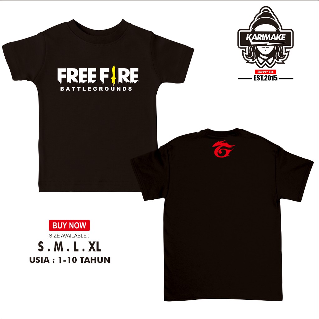 Detail Kaos Free Fire Depan Belakang Nomer 11