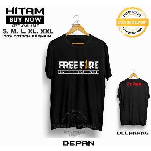 Detail Kaos Free Fire Depan Belakang Nomer 4