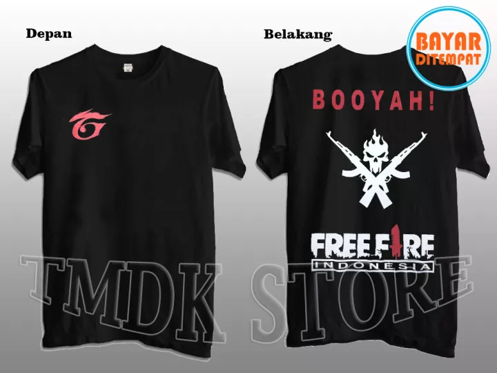 Detail Kaos Free Fire Depan Belakang Nomer 51