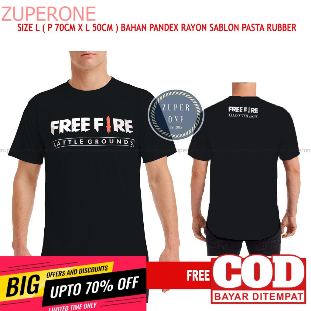 Detail Kaos Free Fire Depan Belakang Nomer 57