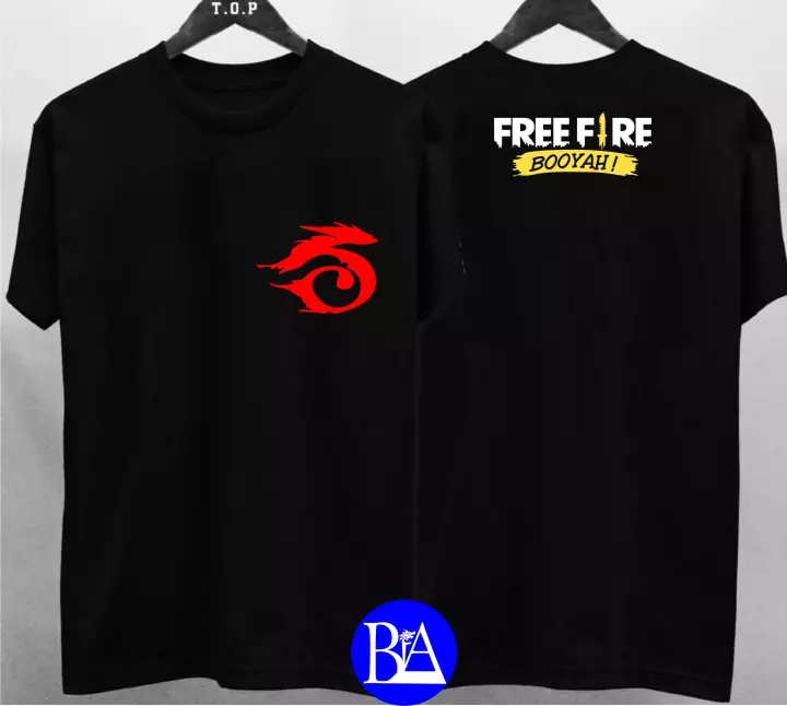 Detail Kaos Free Fire Depan Belakang Nomer 9