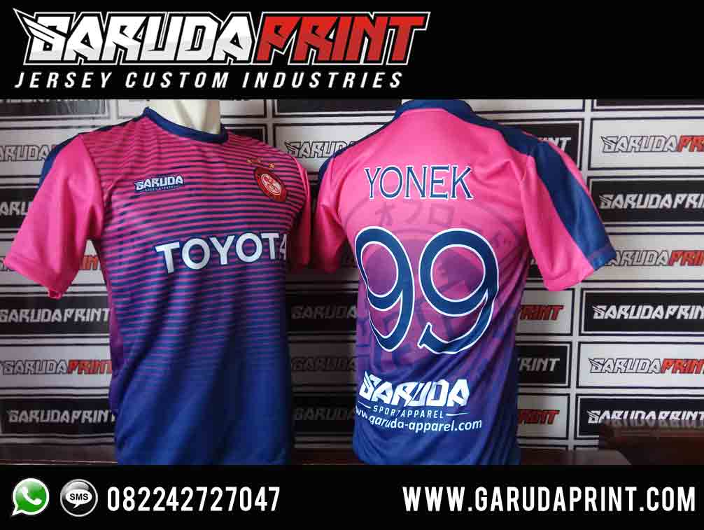 Detail Kaos Futsal Warna Pink Nomer 23