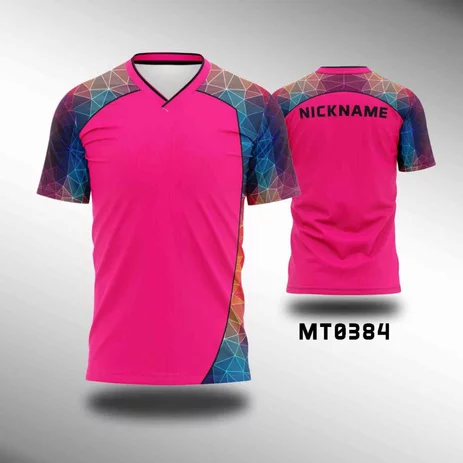 Detail Kaos Futsal Warna Pink Nomer 38