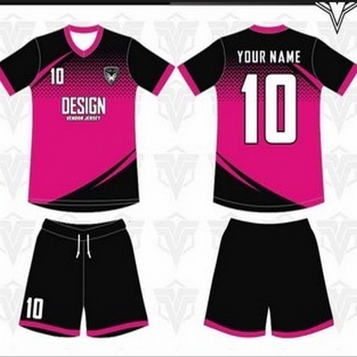 Detail Kaos Futsal Warna Pink Nomer 7