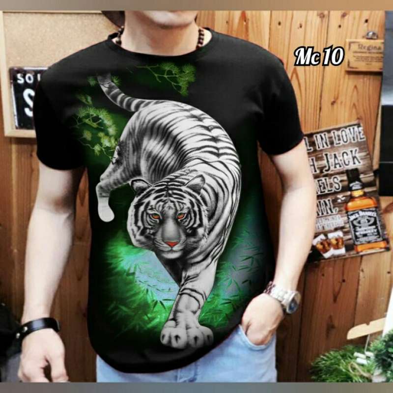 Detail Kaos Gambar Macan Nomer 17