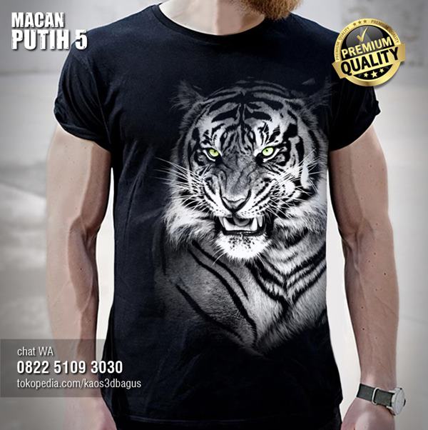 Detail Kaos Gambar Macan Nomer 18