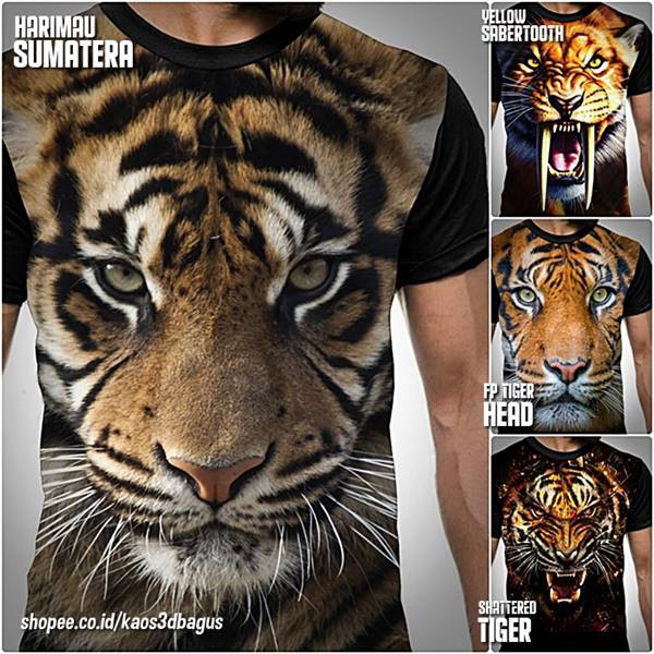 Detail Kaos Gambar Macan Nomer 21