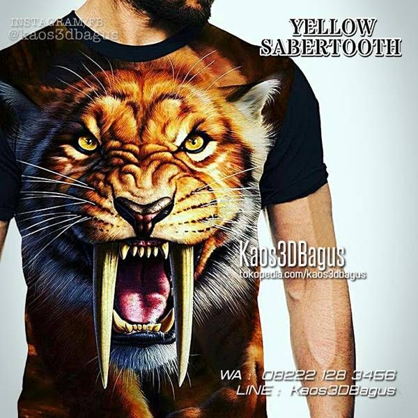 Detail Kaos Gambar Macan Nomer 33