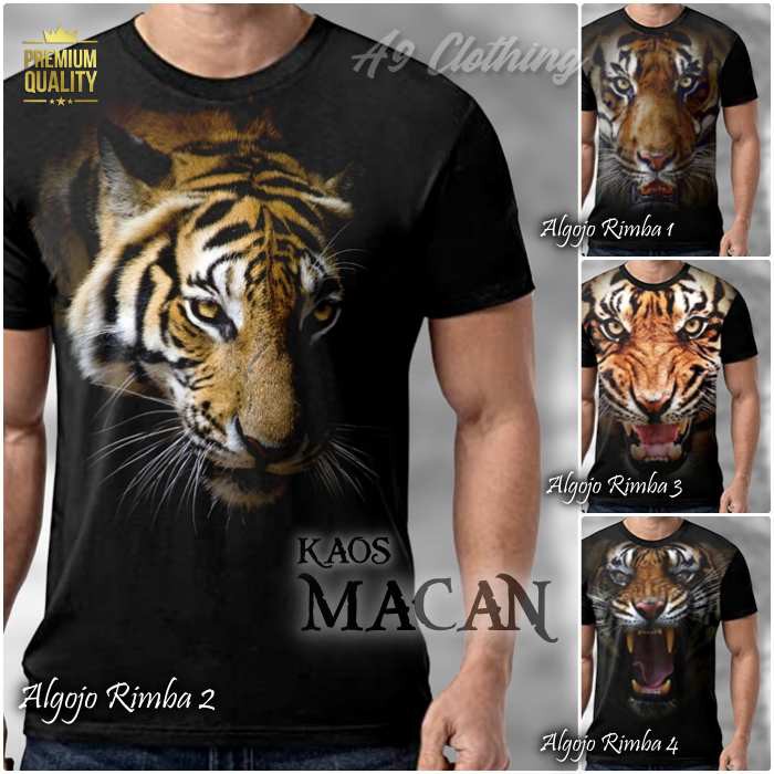 Detail Kaos Gambar Macan Nomer 58