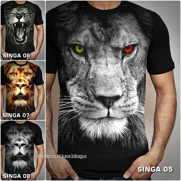 Kaos Gambar Singa - KibrisPDR