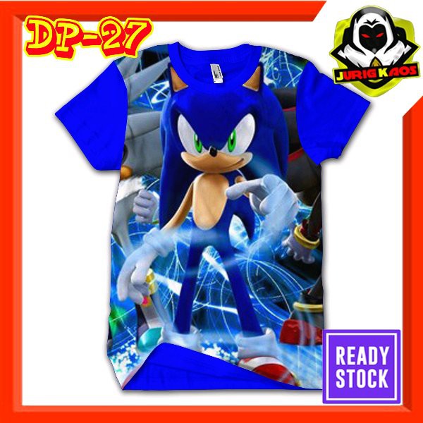 Detail Kaos Gambar Sonic Nomer 2