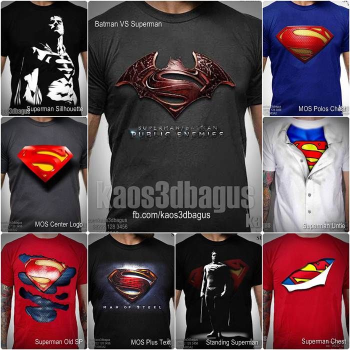 Detail Kaos Gambar Superman Nomer 9