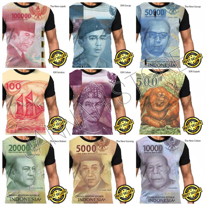 Kaos Gambar Uang Rupiah - KibrisPDR