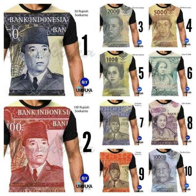 Detail Kaos Gambar Uang Rupiah Nomer 23