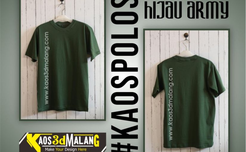 Detail Kaos Hijau Army Nomer 20