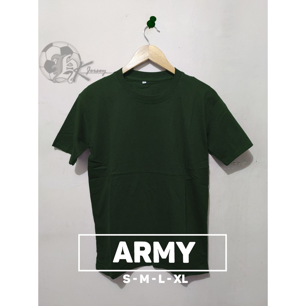 Detail Kaos Hijau Army Nomer 25