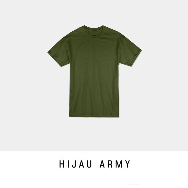 Detail Kaos Hijau Army Nomer 6