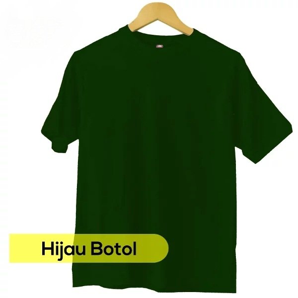 Detail Kaos Hijau Botol Depan Belakang Nomer 14