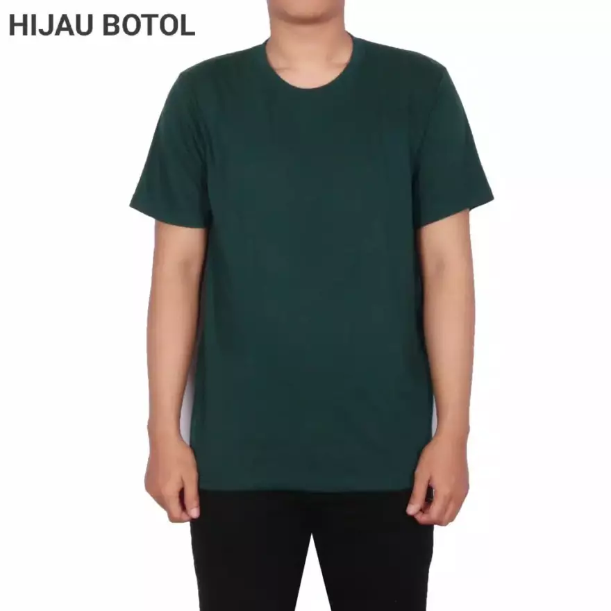 Detail Kaos Hijau Botol Depan Belakang Nomer 28